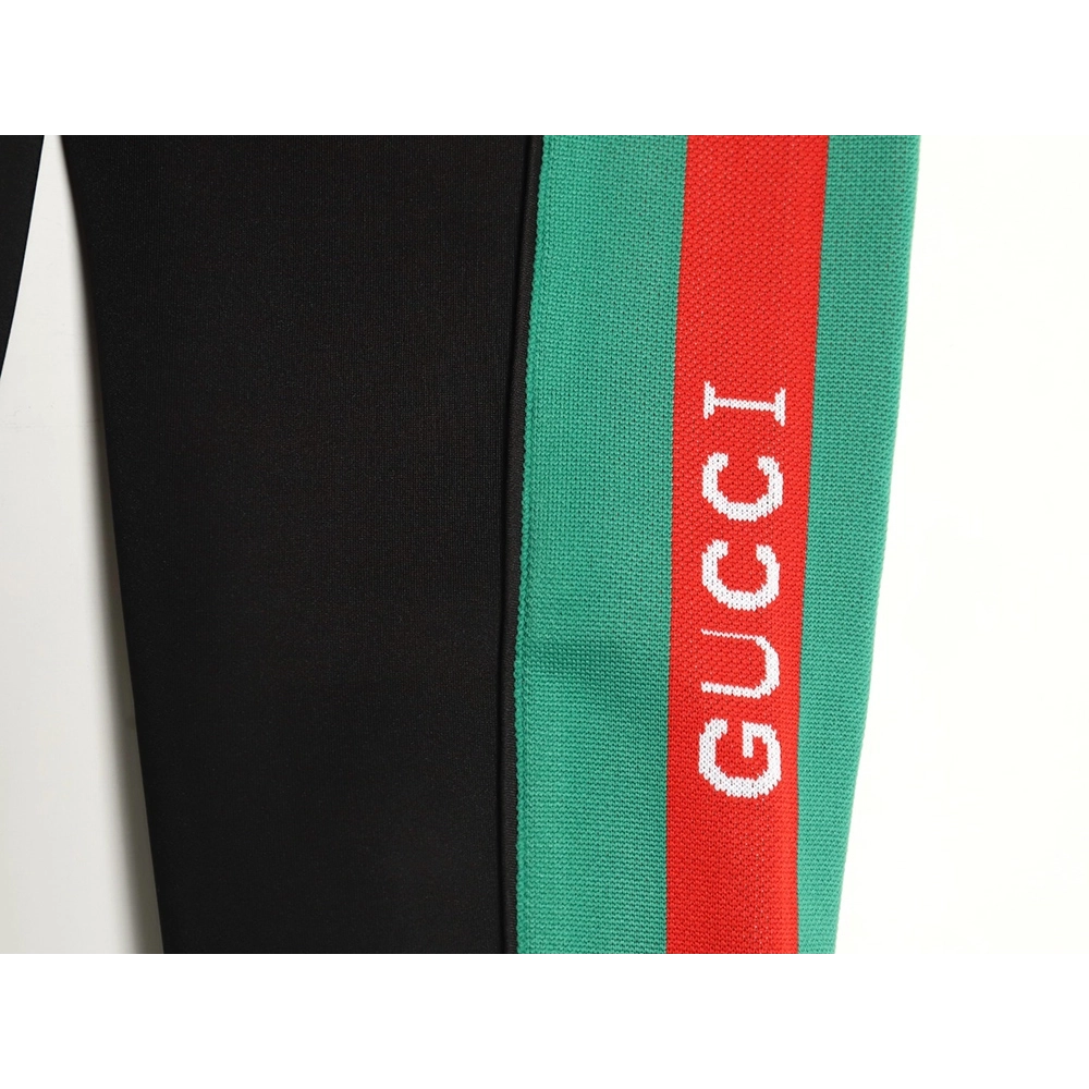 Gucci red and green jacquard web trousers,Gucci