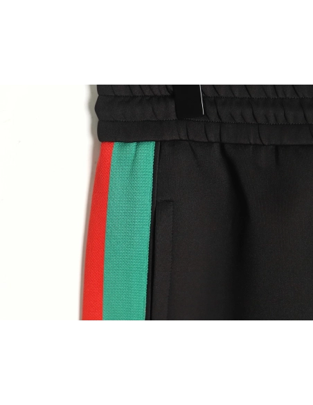 Gucci red and green jacquard web trousers,Gucci