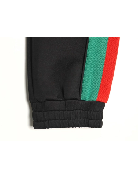 Gucci red and green jacquard web trousers,Gucci