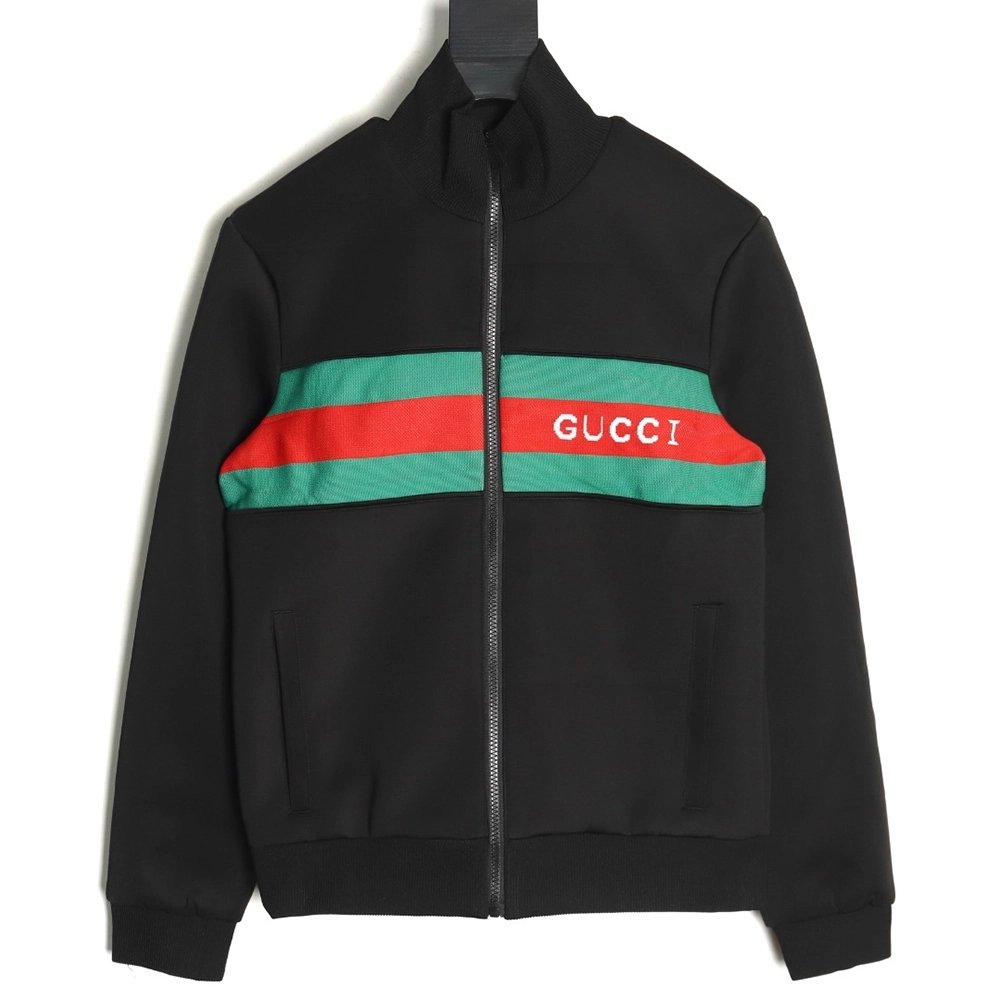Gucci red and green jacquard web jacket,Gucci