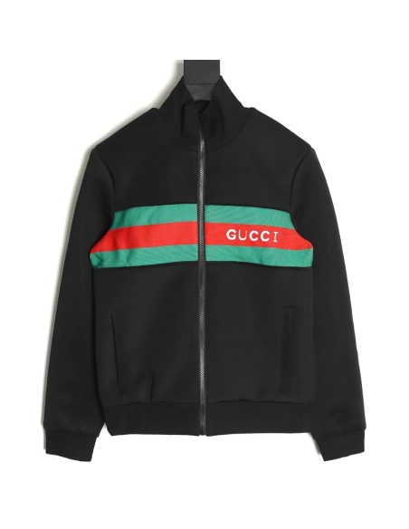 Gucci red and green jacquard web jacket,Gucci