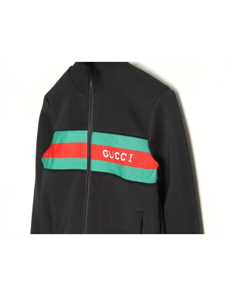 Gucci red and green jacquard web jacket,Gucci
