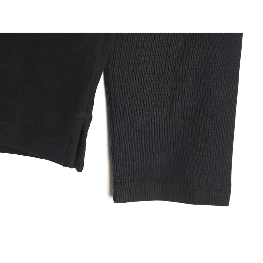 Prada Triangle Logo Long Sleeve Polo Shirt,Prada