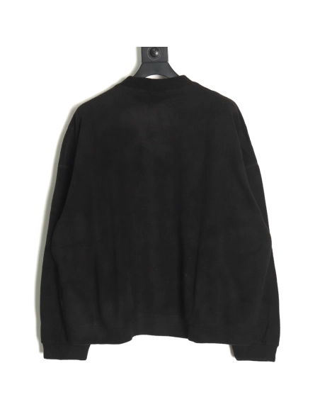 Balenciaga Polar Fleece 3B Embroidered Crew Neck Sweatshirt TSK1,Balenciaga