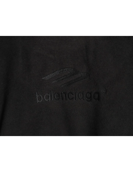 Balenciaga Polar Fleece 3B Embroidered Crew Neck Sweatshirt TSK1,Balenciaga