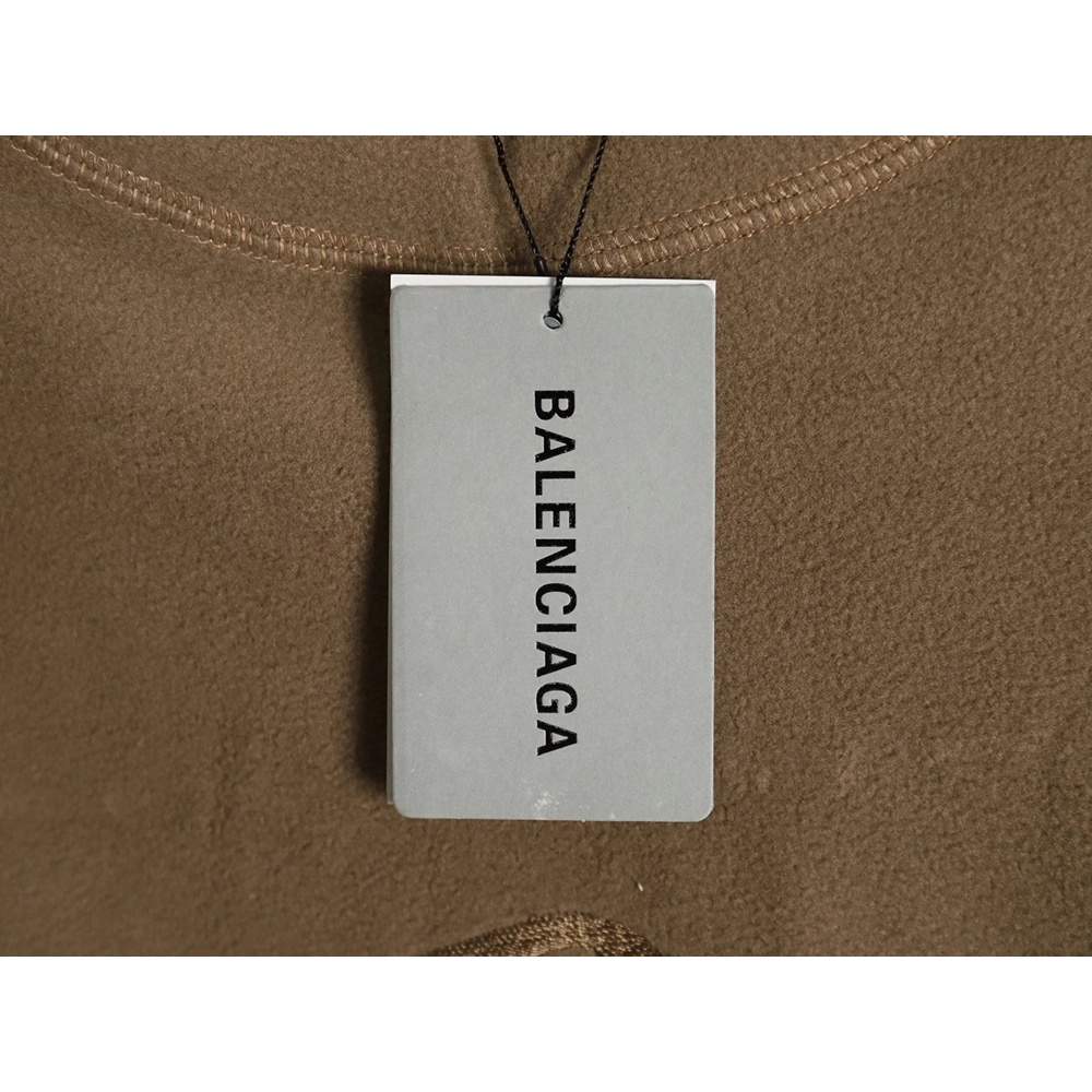 Balenciaga Polar Fleece 3B Embroidered Crew Neck Sweatshirt,Balenciaga