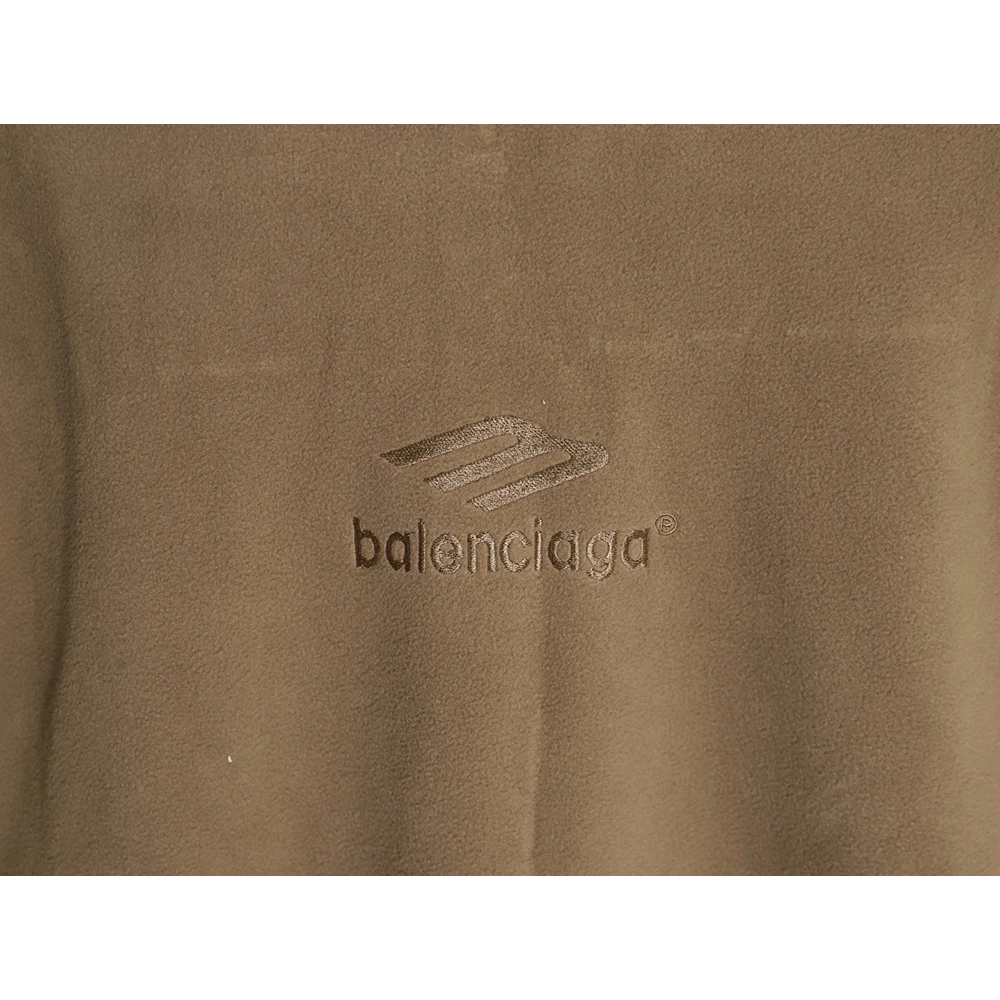 Balenciaga Polar Fleece 3B Embroidered Crew Neck Sweatshirt,Balenciaga