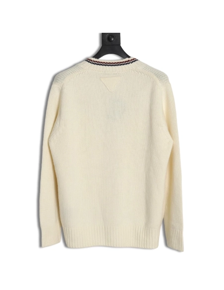 Prada wool striped knitted cardigan,Prada