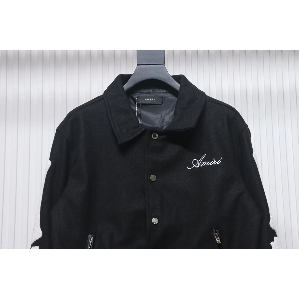 Amiri Bone Embroidery Baseball Jacket,Amiri