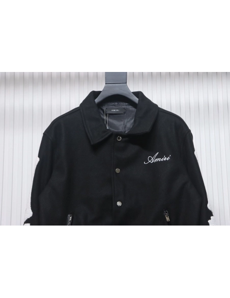 Amiri Bone Embroidery Baseball Jacket,Amiri