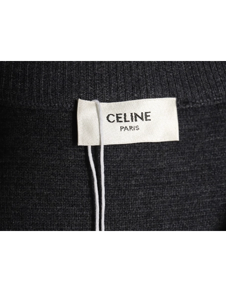 Celine Arc de Triomphe embroidered crew neck sweater,Celine