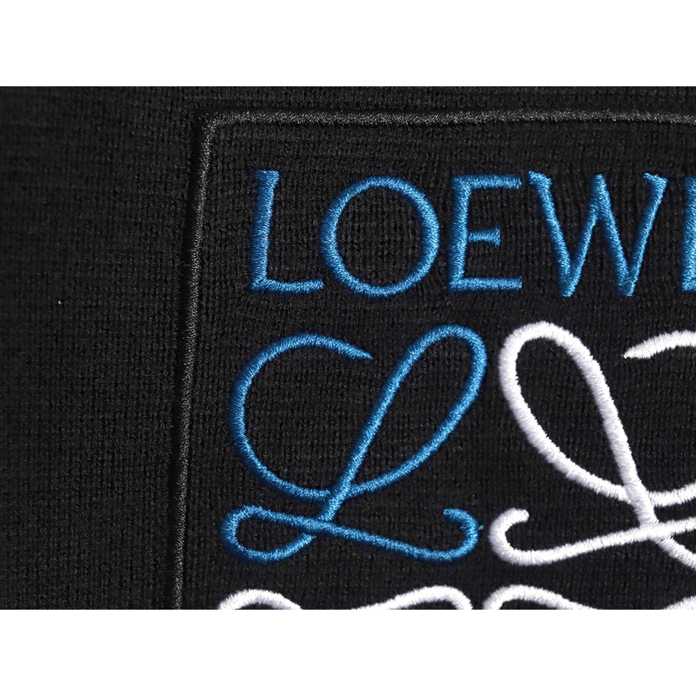 Loewe Pocket Logo Embroidered Crewneck Sweater,Loewe