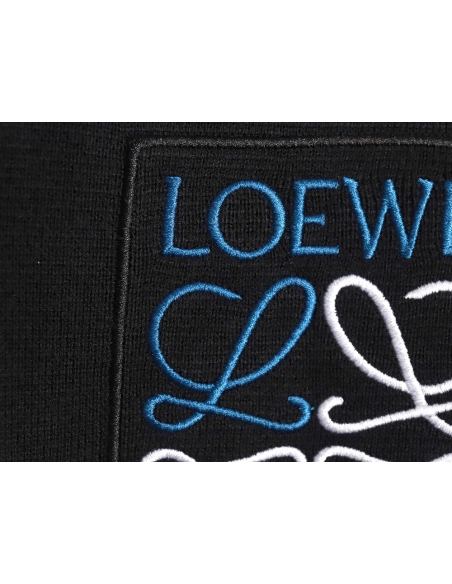 Loewe Pocket Logo Embroidered Crewneck Sweater,Loewe