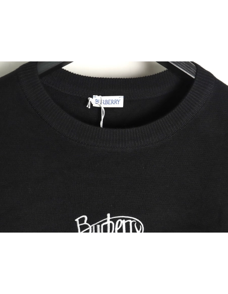 Burberry 3D cursive embroidered crew neck sweater,Burberry