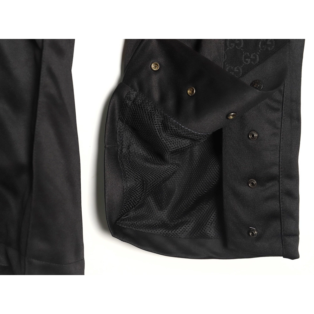 Gucci hollow double G embroidered half-zip trousers,Gucci