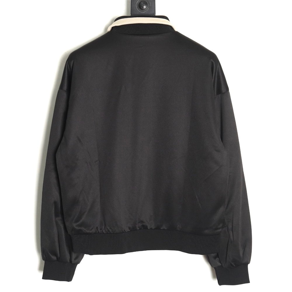 Gucci hollow double G embroidered half-zip jacket,Gucci