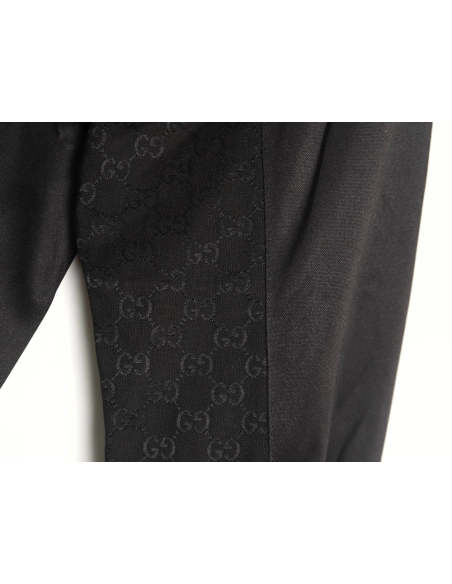 Gucci hollow double G embroidered half-zip jacket,Gucci