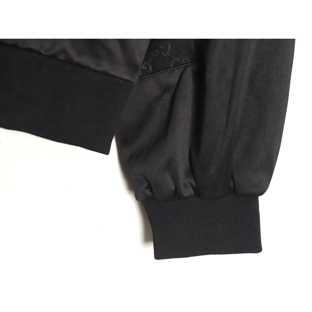 Gucci hollow double G embroidered half-zip jacket,Gucci