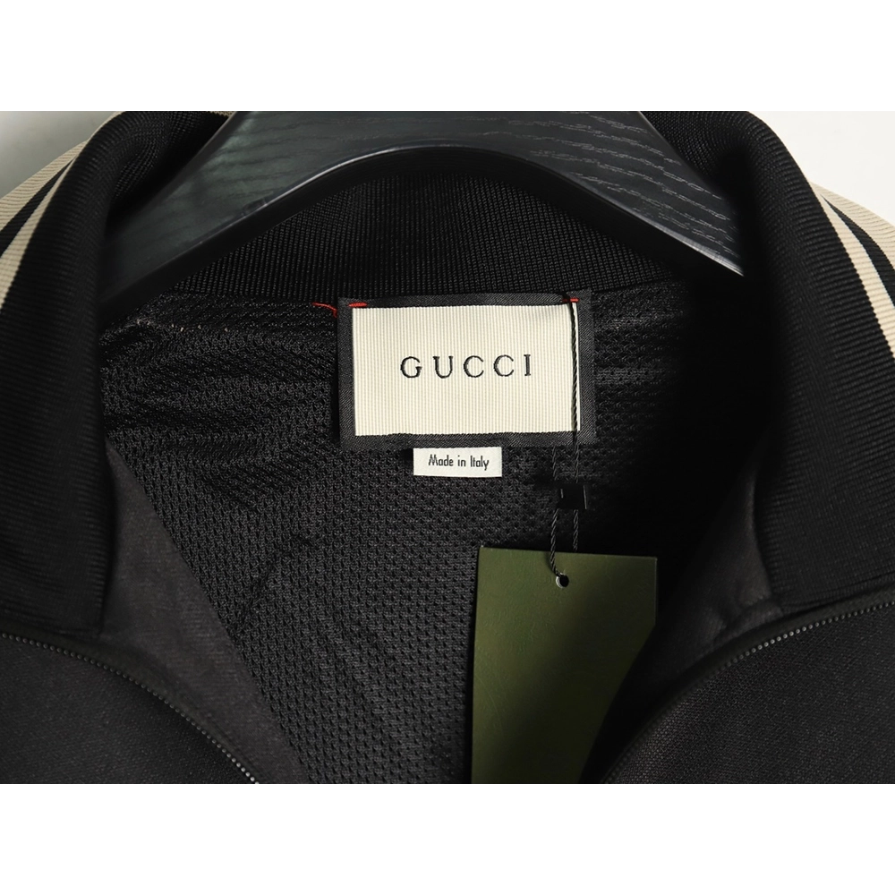Gucci hollow double G embroidered half-zip jacket,Gucci