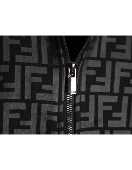 Fendi FF presbyopic patchwork zipper jacket,Fendi