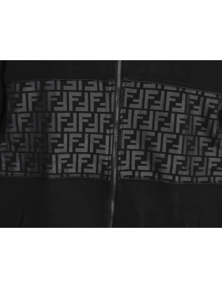 Fendi FF presbyopic patchwork zipper jacket,Fendi