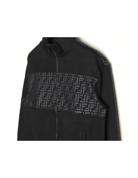 Fendi FF presbyopic patchwork zipper jacket,Fendi