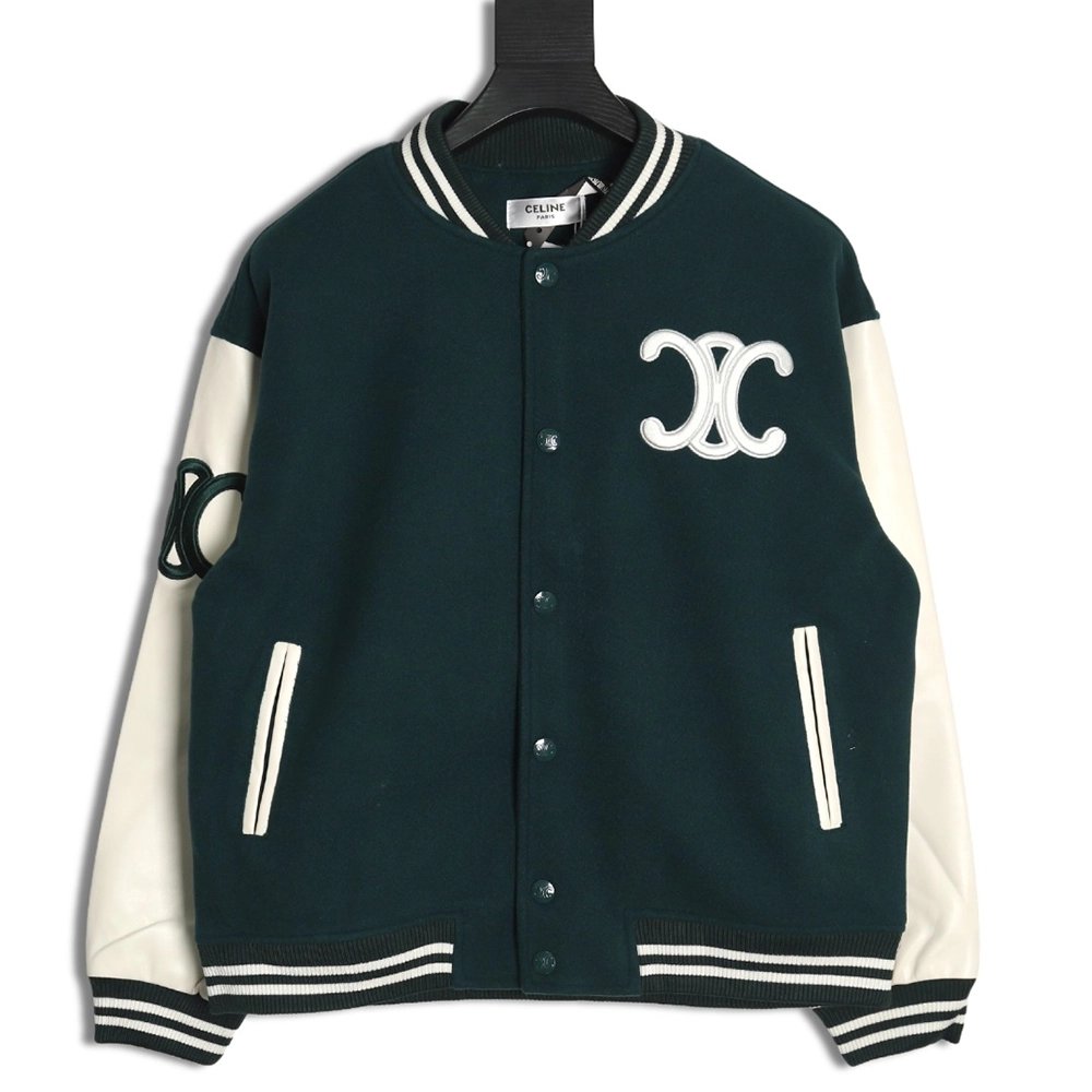 Celine Embroidered Baseball Jacket TSK1,Celine