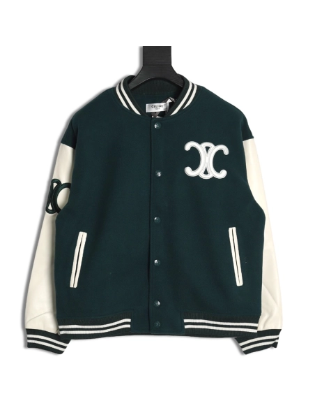 Celine Embroidered Baseball Jacket TSK1,Celine