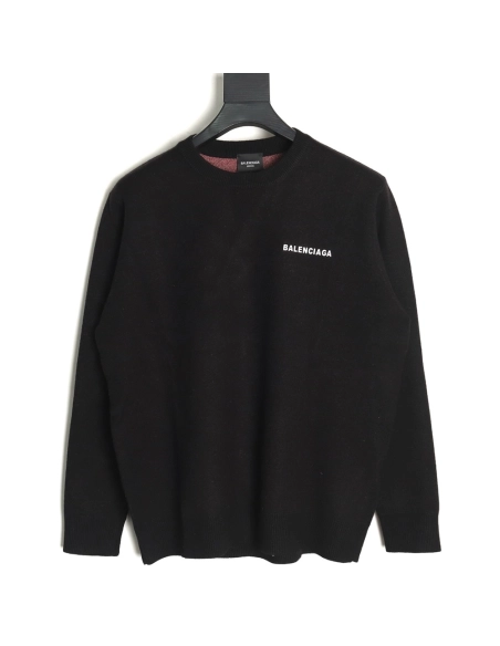Balenciaga Classic Cola Jacquard Wool Knit Sweater TSK1,Balenciaga
