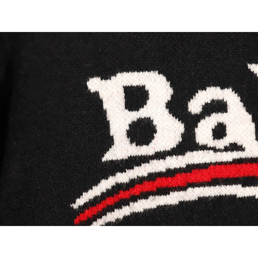 Balenciaga Classic Cola Jacquard Wool Knit Sweater TSK1,Balenciaga
