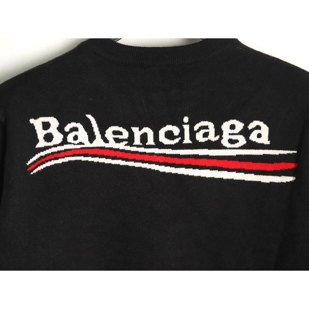 Balenciaga Classic Cola Jacquard Wool Knit Sweater TSK1,Balenciaga