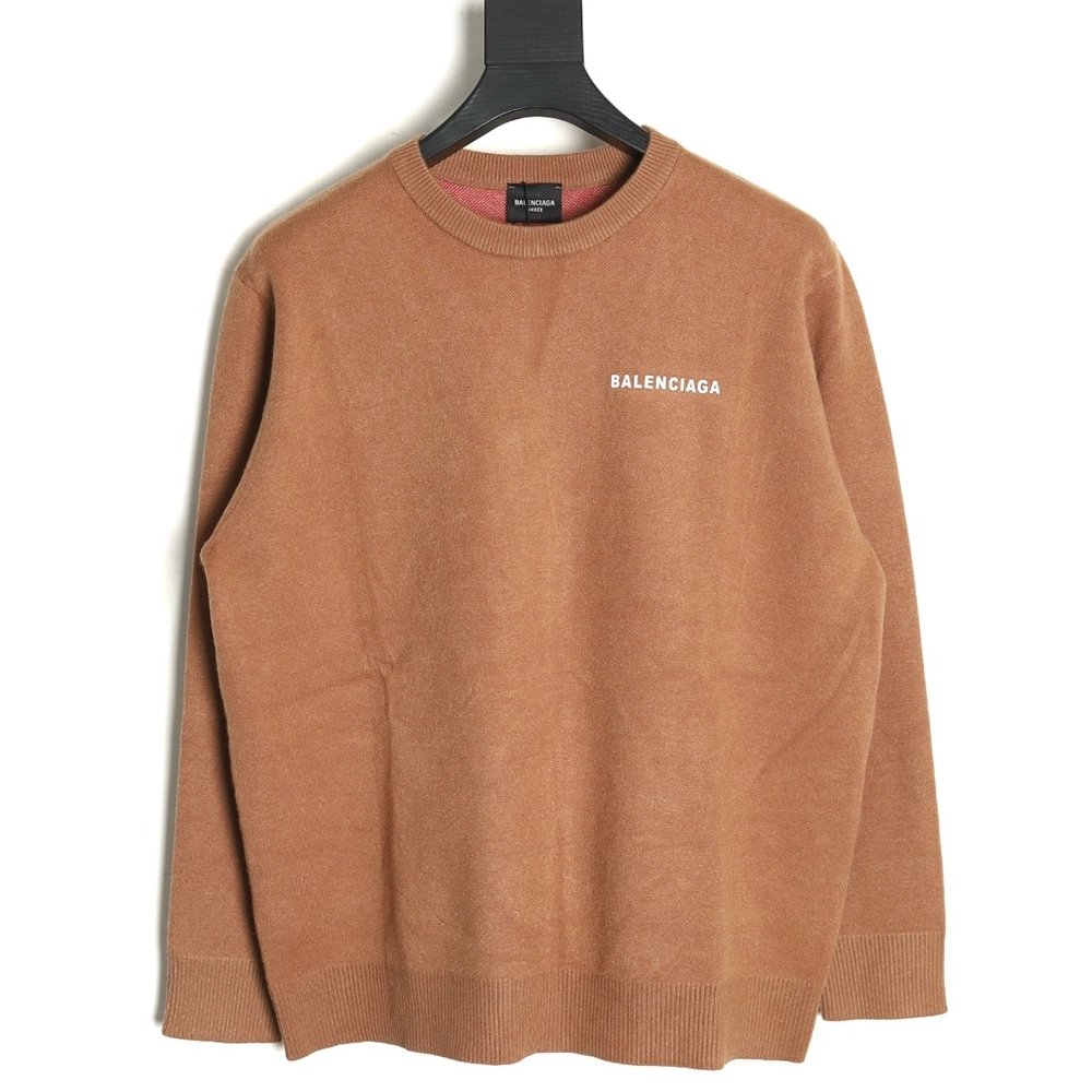 Balenciaga Classic Cola Jacquard Wool Knit Sweater,Balenciaga