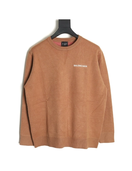 Balenciaga Classic Cola Jacquard Wool Knit Sweater,Balenciaga
