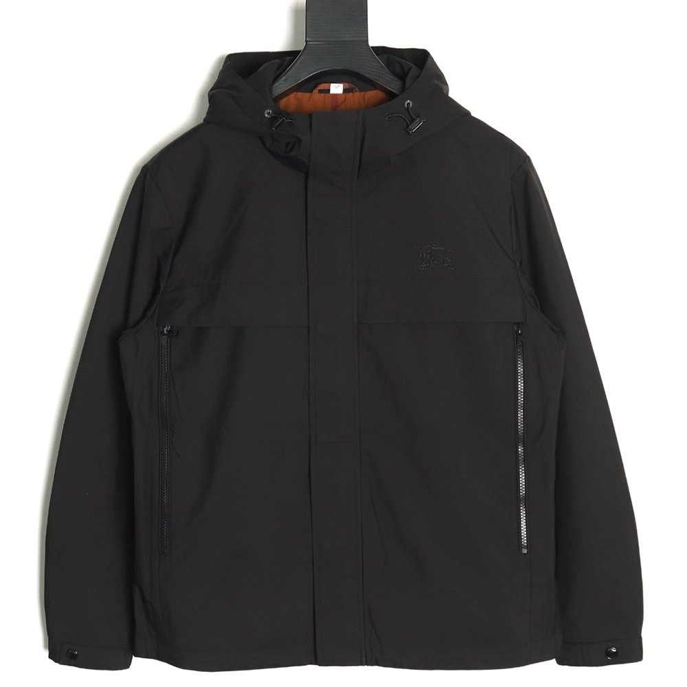 Burberry chest fake pocket embroidered war horse cotton hooded jacket TSK1,Burberry