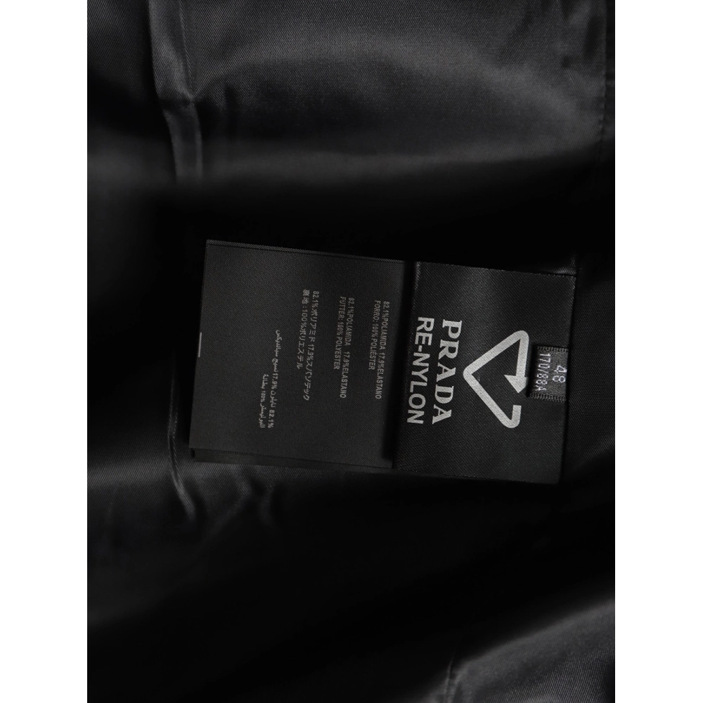 Prada chest triangle logo thin cotton jacket,Prada