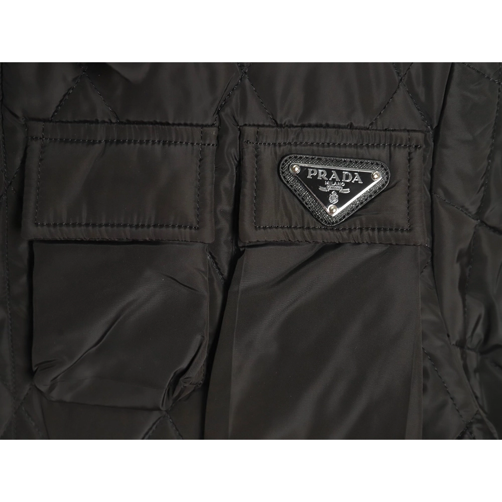 Prada Multi-pocket Double Zipper Light Cotton Jacket,Prada