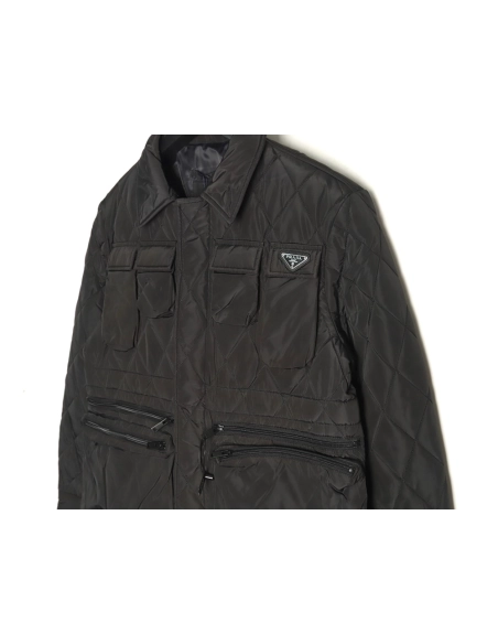 Prada Multi-pocket Double Zipper Light Cotton Jacket,Prada