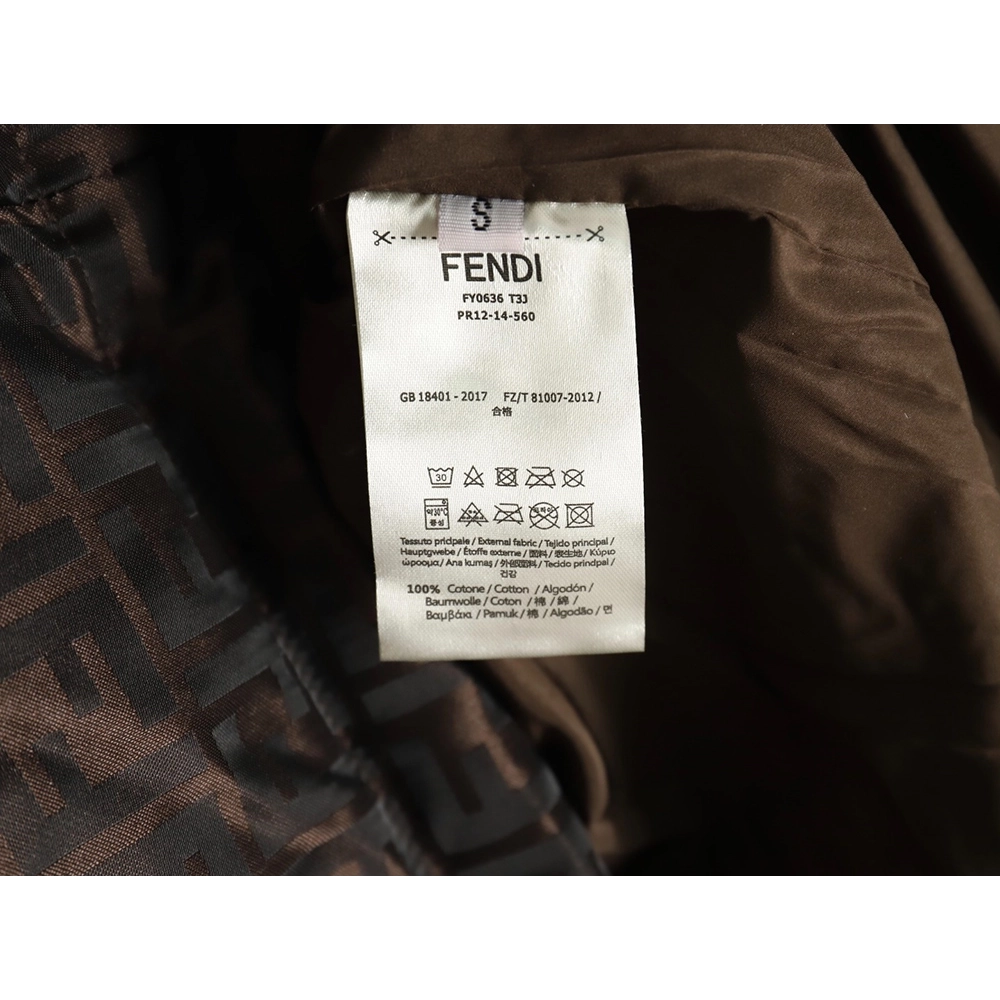 Fendi all over print jacquard nylon down jacket,Fendi