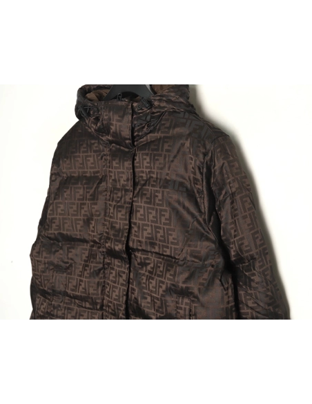 Fendi all over print jacquard nylon down jacket,Fendi