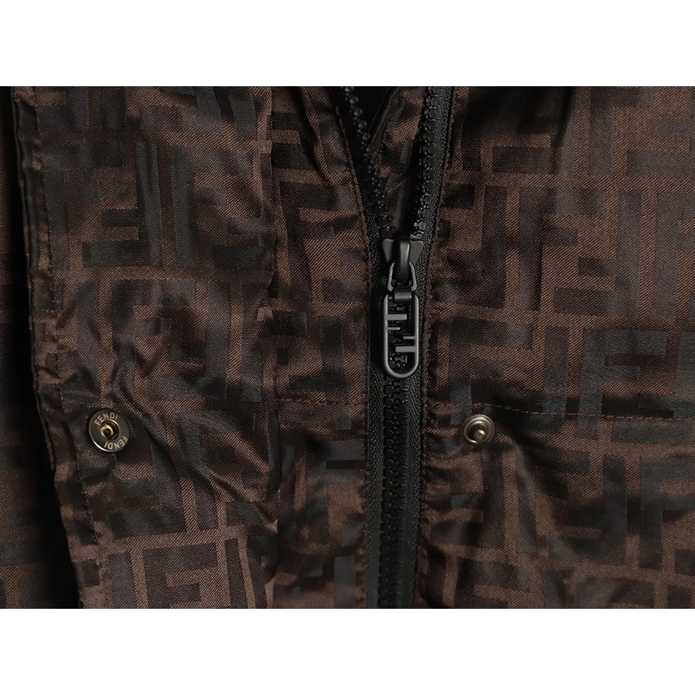 Fendi all over print jacquard nylon down jacket,Fendi