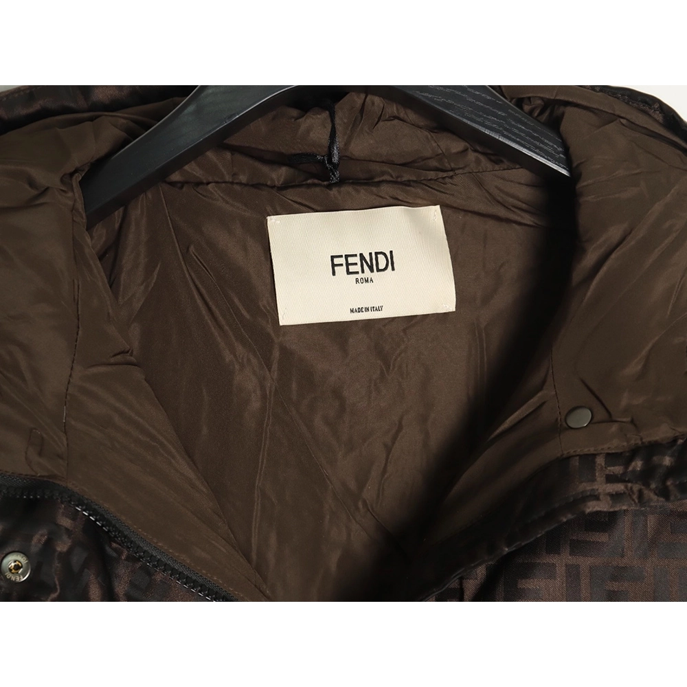 Fendi all over print jacquard nylon down jacket,Fendi