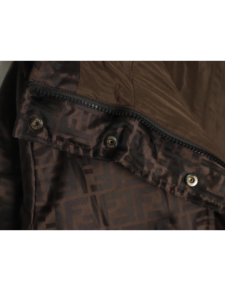 Fendi all over print jacquard nylon down jacket,Fendi