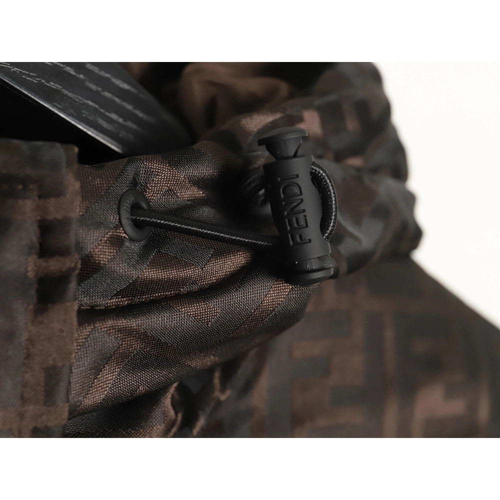 Fendi all over print jacquard nylon down jacket,Fendi
