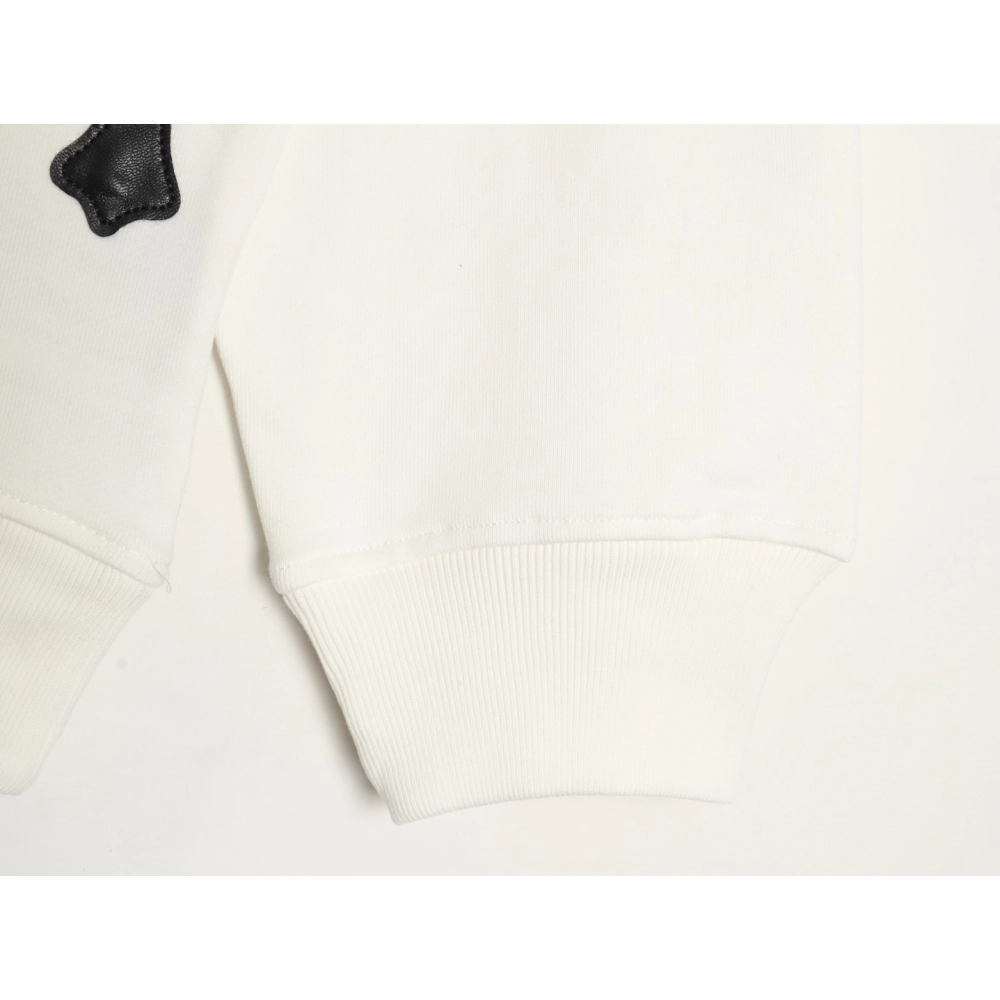 Chrome Hearts leather cross embroidered crewneck sweatshirt,Chrome Hearts