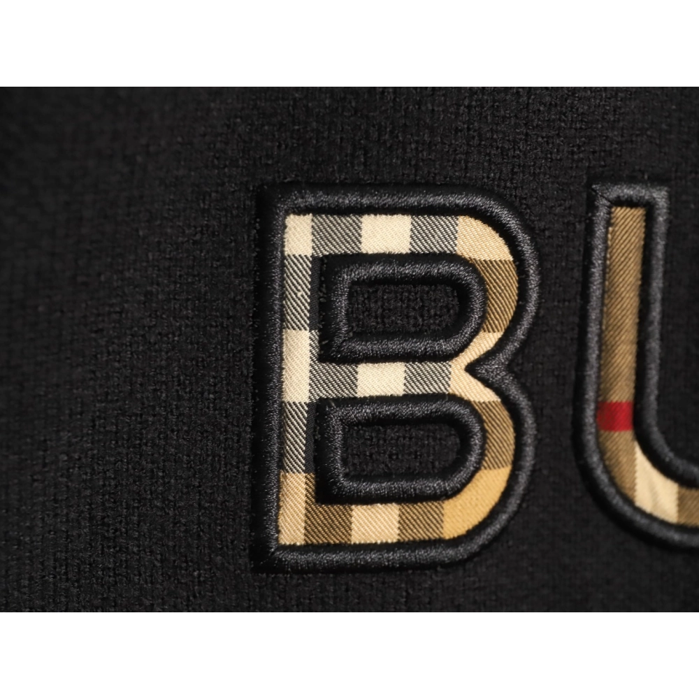 Burberry Check Lettering Embroidery Knitted Pullover TSK1,Burberry