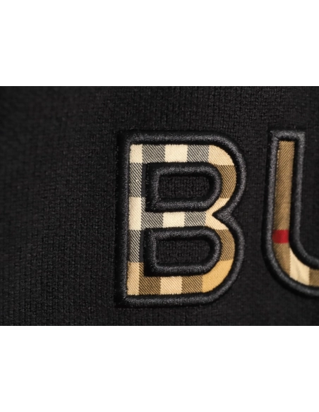 Burberry Check Lettering Embroidery Knitted Pullover TSK1,Burberry