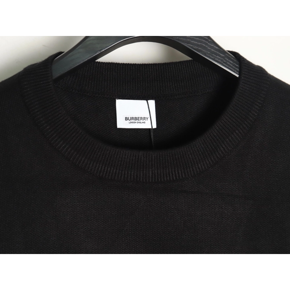 Burberry Check Lettering Embroidery Knitted Pullover TSK1,Burberry