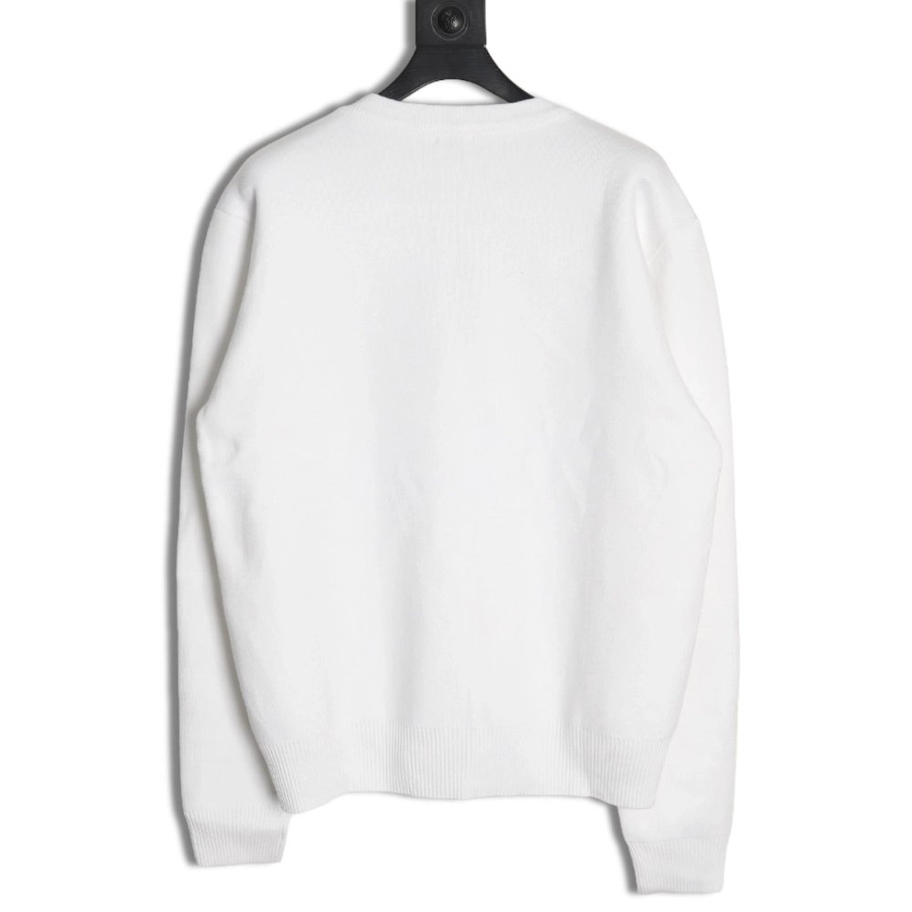 Burberry Check Lettering Embroidery Knitted Pullover,Burberry