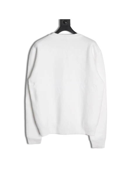 Burberry Check Lettering Embroidery Knitted Pullover,Burberry