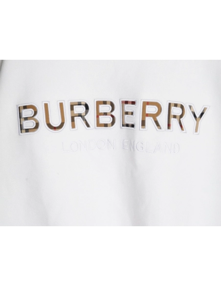 Burberry Check Lettering Embroidery Knitted Pullover,Burberry